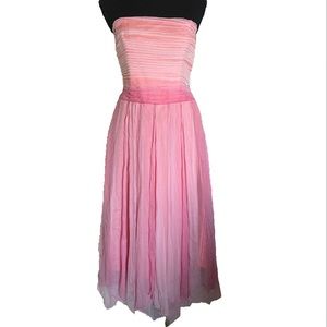 Laundry by Shelli Segal pink ombré chiffon silk dress